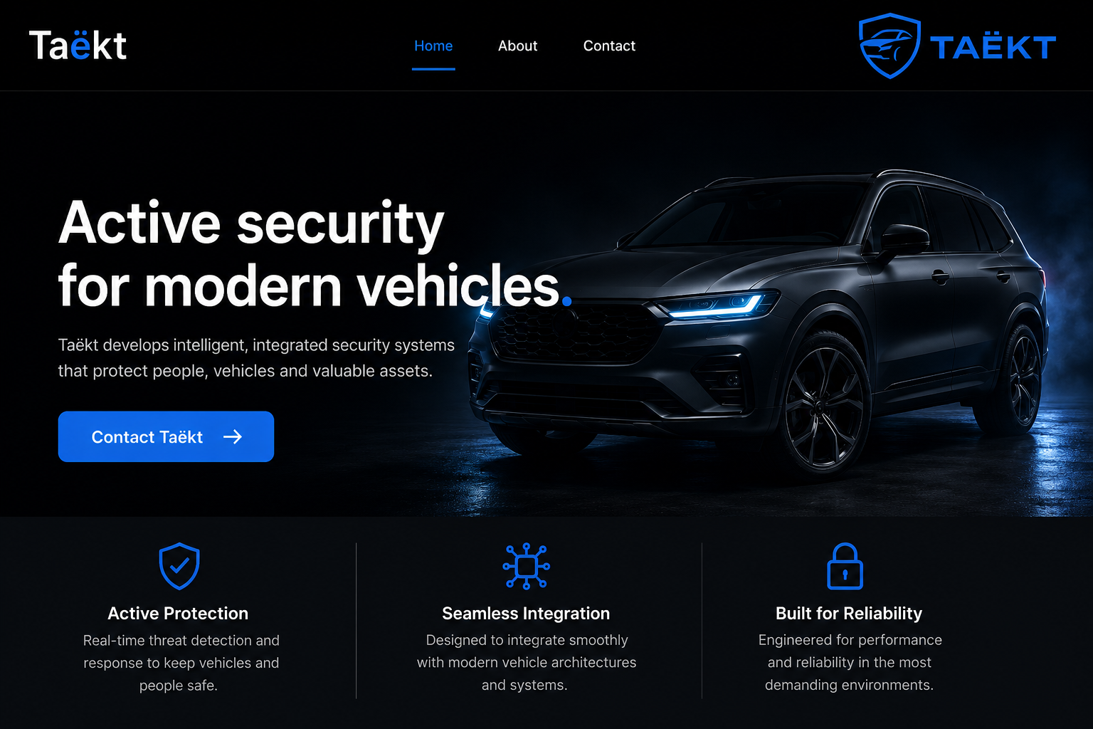 Taëkt Automotive Security - Active security for modern vehicles